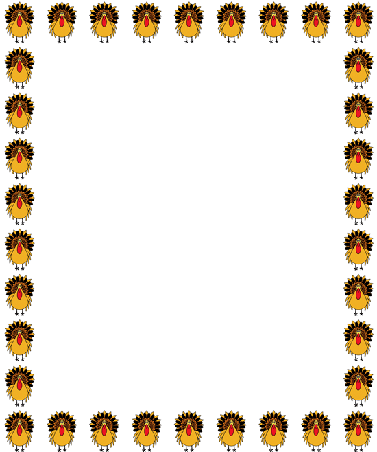 free clipart turkey divider borders