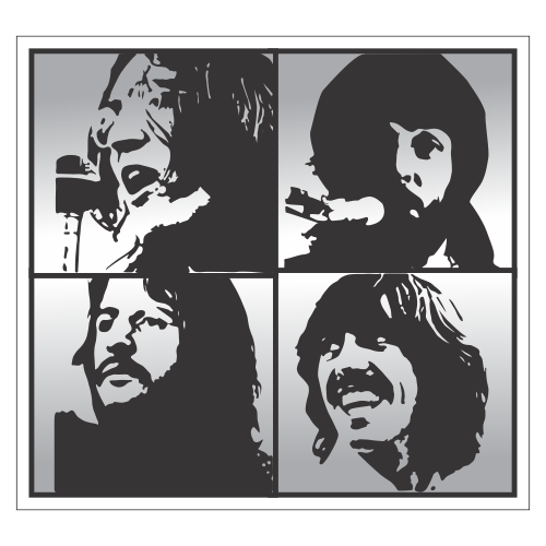 The Beatles Silhouette Let It Be Stencil - Silhouette png download