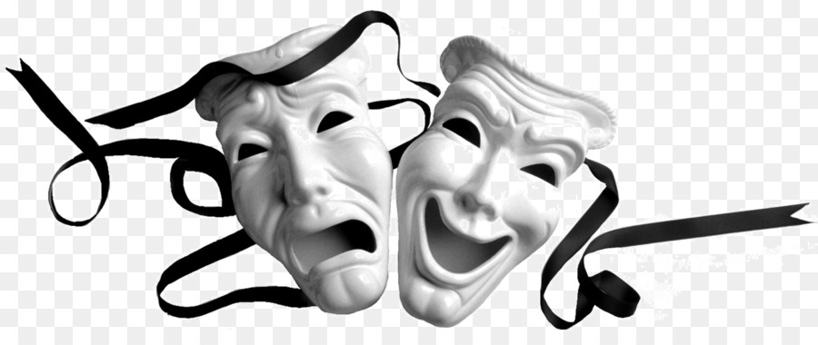 Mask Theatre Drama Tragedy Clip art - actor png download - 1600*661 - Free Transparent  png Download.