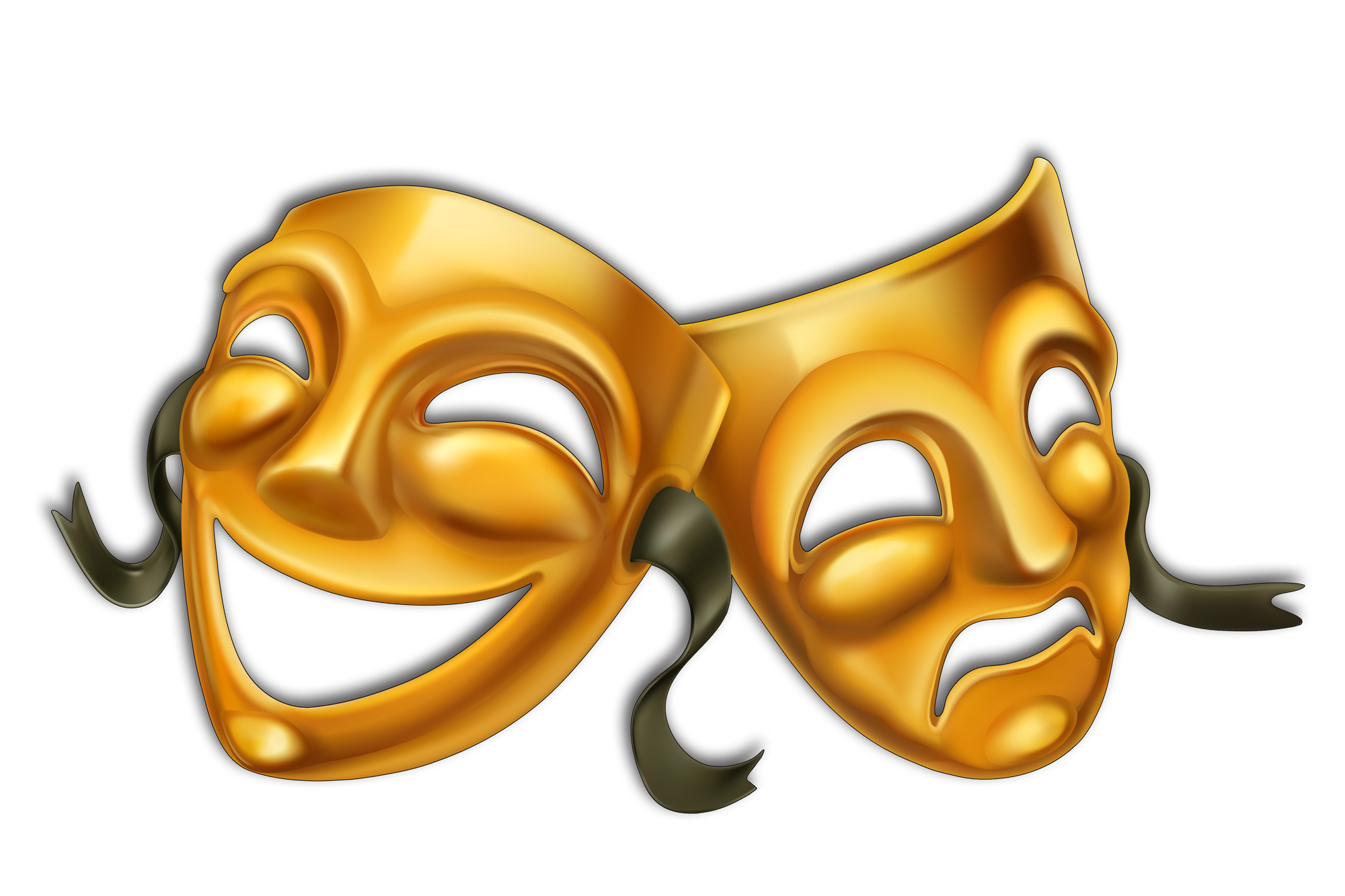 Royalty Free Theatre Mask Stock Photography Hand Painted Golden