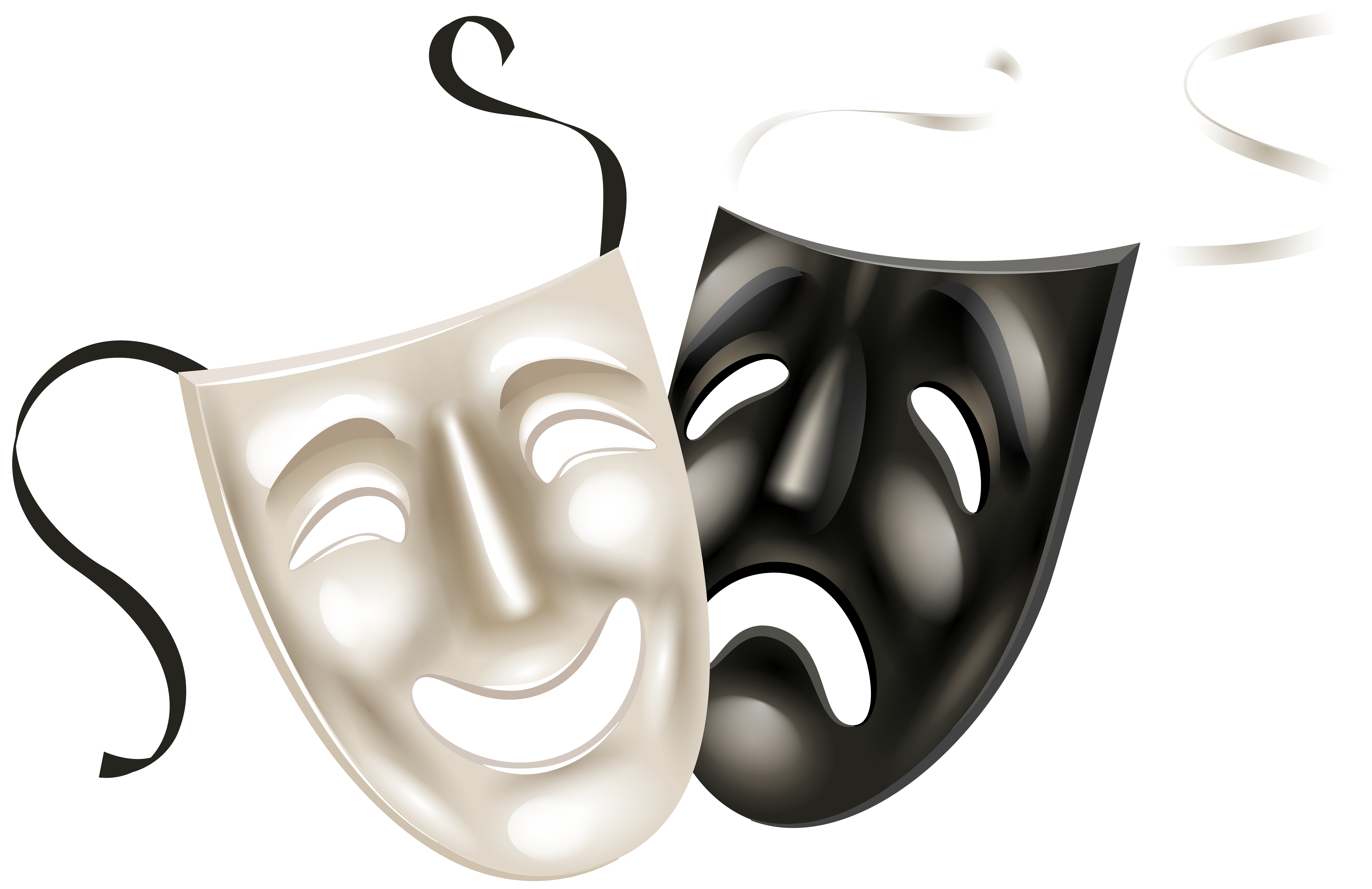 Theatre Mask Drama Clip Art Mask Png Download 70004536 Free
