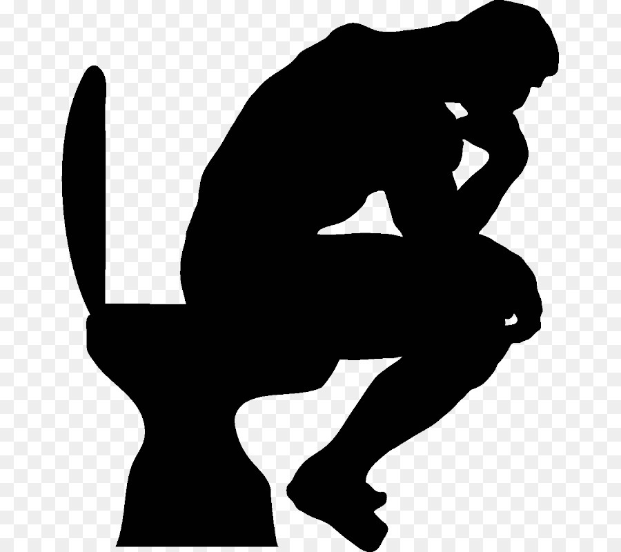LE PENSEUR : THE THINKER Toilet Wall decal Sticker - toilet png download - 800*800 - Free Transparent Thinker png Download.