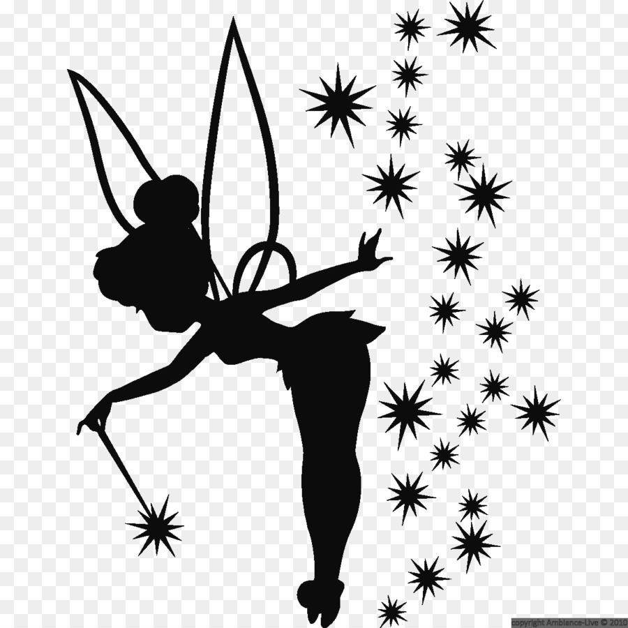 transparent tinkerbell silhouette.