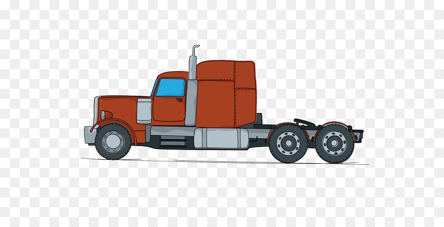Drawing Semi-trailer truck Sketch - Cartoon truck material png download - 600*450 - Free Transparent Drawing png Download.