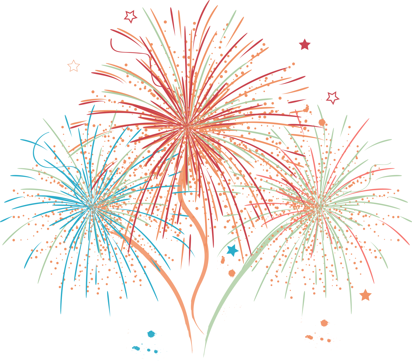 Adobe Fireworks - Vector fireworks png download - 1604*1407 - Free