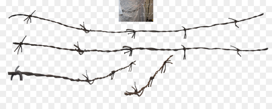 Barbed wire Fence Chain-link fencing - Fence png download - 1024*387 - Free Transparent Barbed Wire png Download.