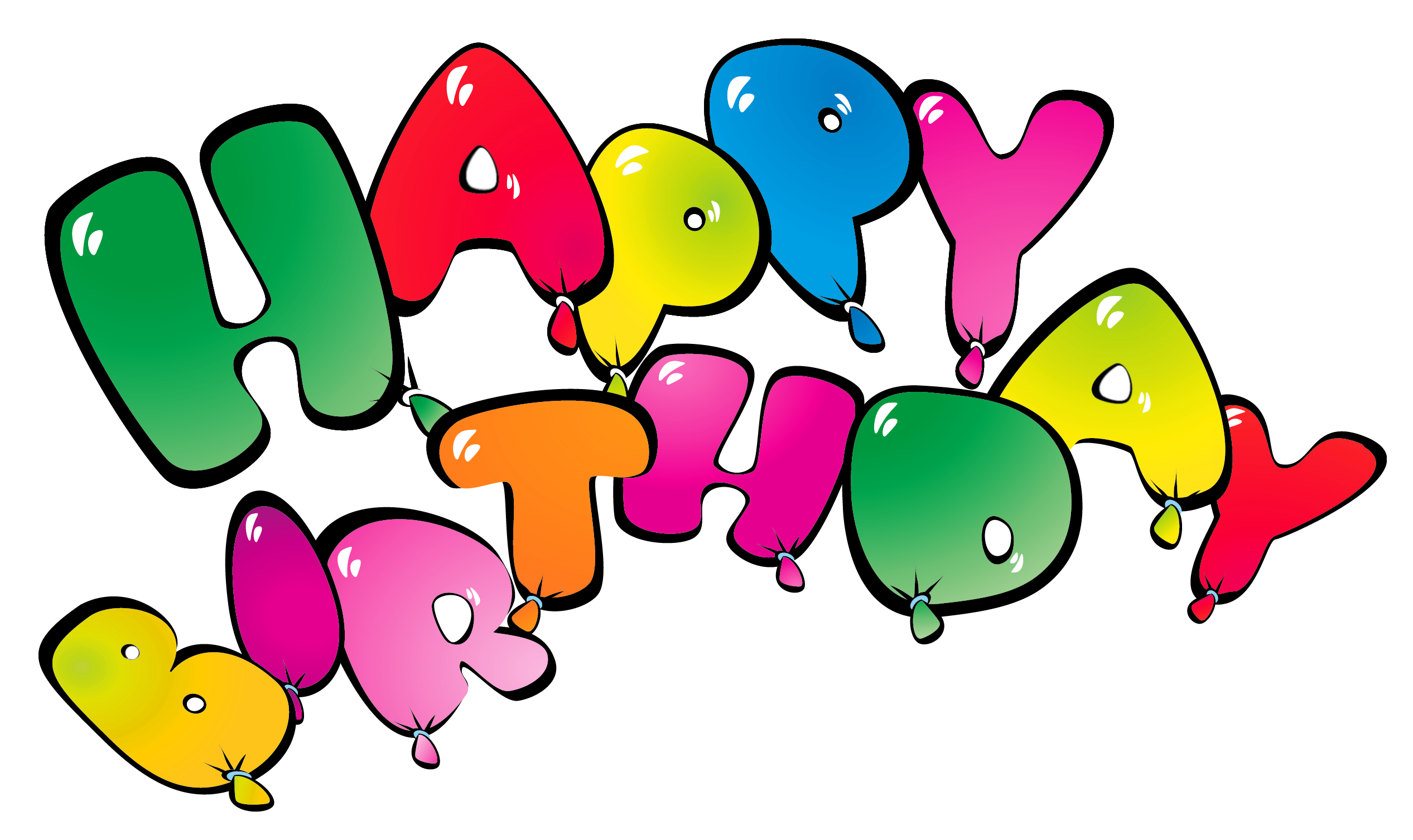 Birthday Cake Balloon Clip Art - Transparent Happy Birthay Balloons PNG ...