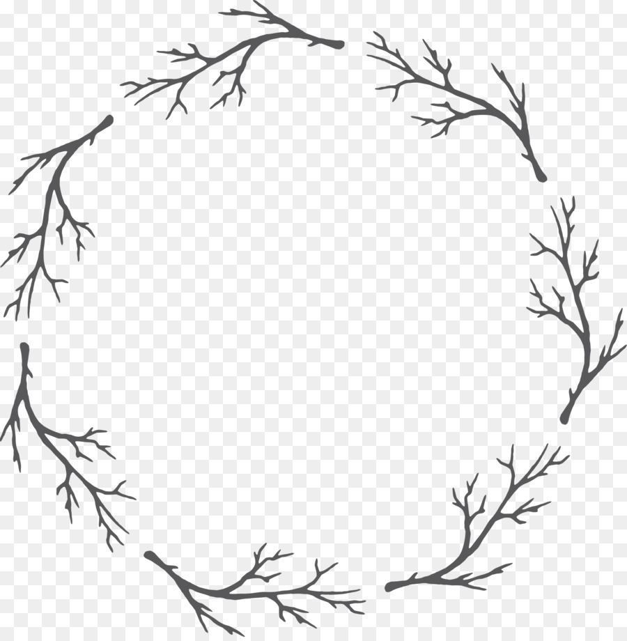Black and white Garland Watercolor painting - Hand-painted garlands png download - 2156*2189 - Free Transparent Black And White png Download.