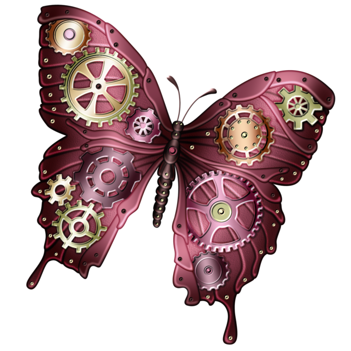 Butterfly Steampunk Clip Art Butterfly Png Download 700700 Free