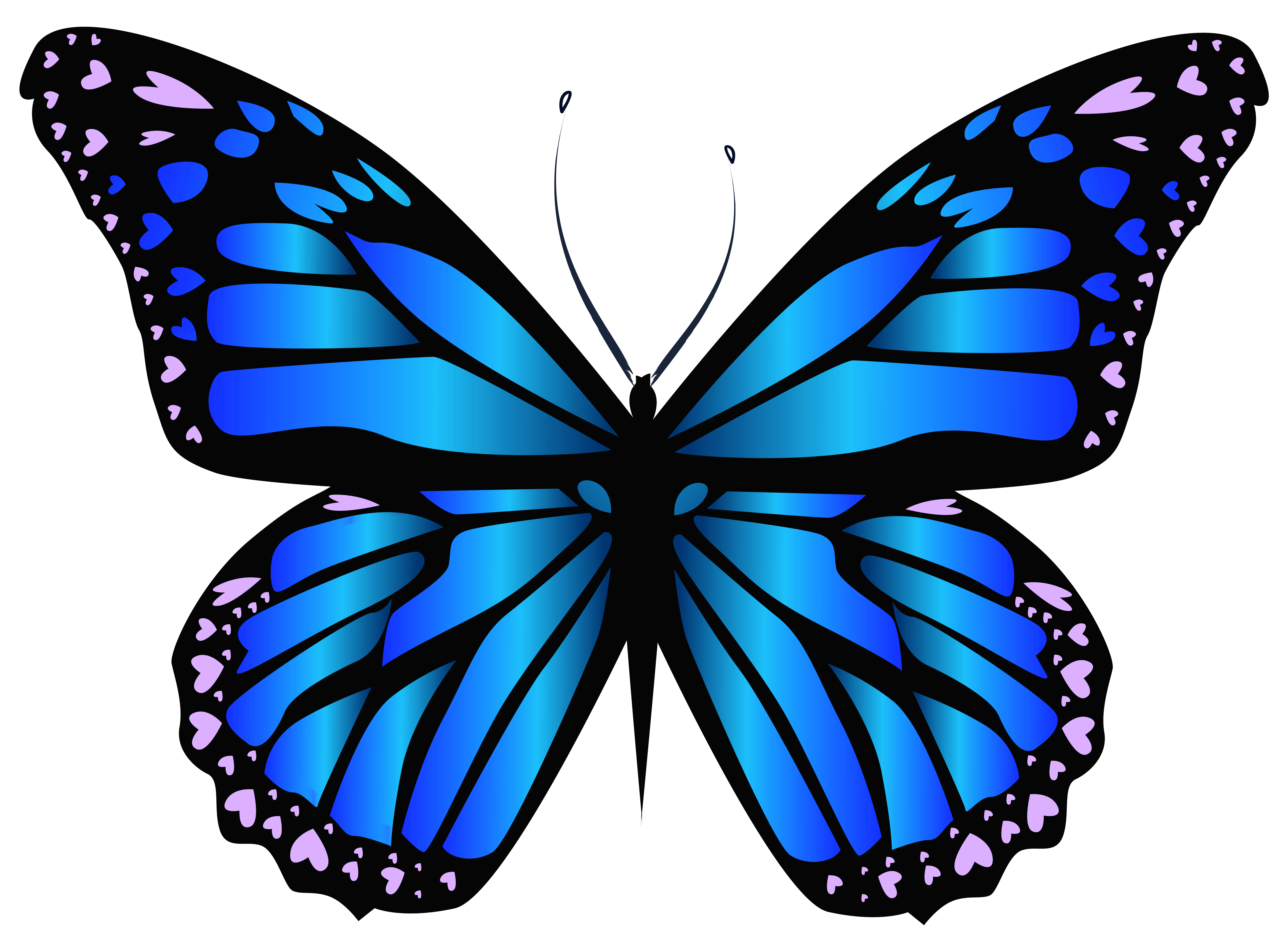 Butterfly Purple Blue Clip art - Blue Butterfly PNG Clipar Image png