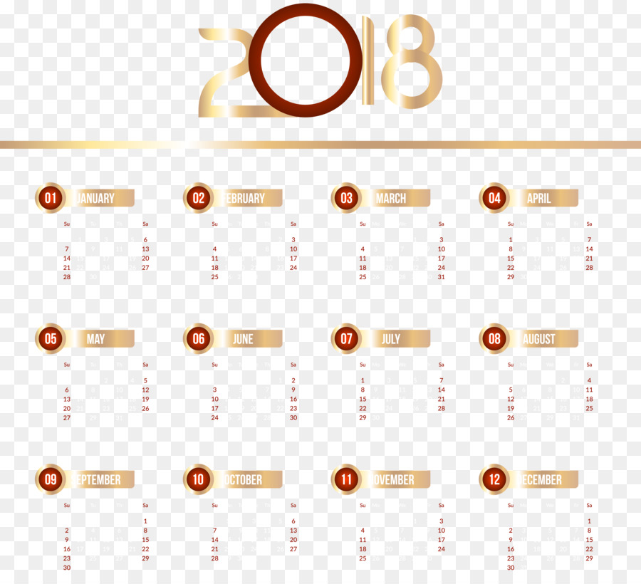 Calendar Clip art - 2018 Calendar Transparent Clip Art Image png download - 8000*7160 - Free Transparent Calendar png Download.