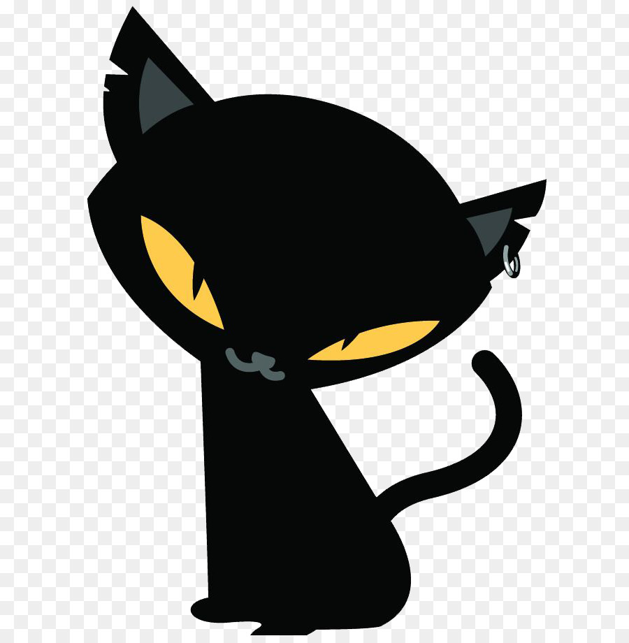 Cat Image Illustration Cartoon Download - black cat sitting png download - 753*909 - Free Transparent Cat png Download.