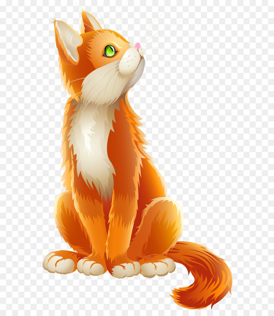 Mad Cat Marketing Kitten Cartoon - Orange Cat Cartoon Transparent PNG Clip Art Image png download - 3777*6000 - Free Transparent Cat png Download.