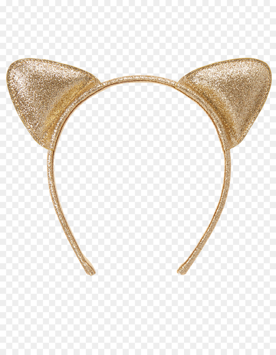 Ear Headband Sequin Gold Cat - headband png download - 1400*1780 - Free Transparent Ear png Download.