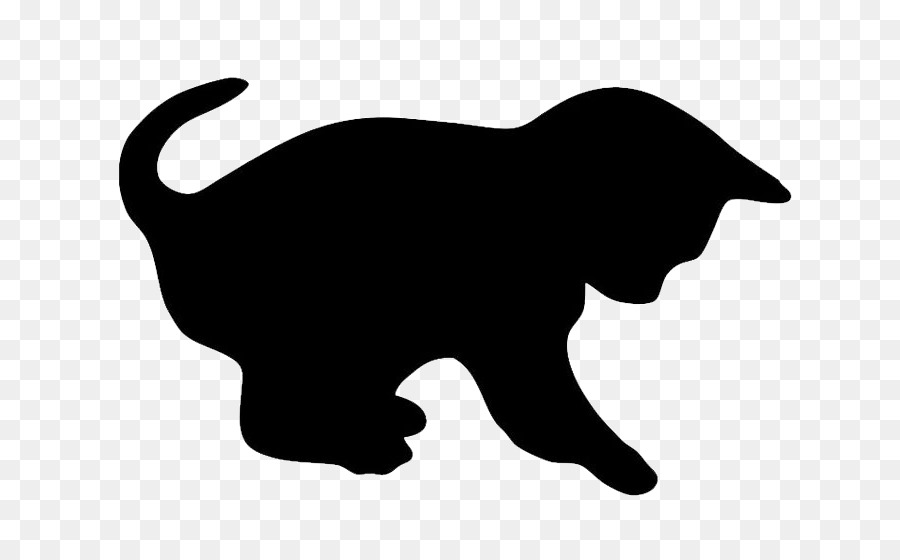 Cat Kitten Silhouette - chaton png download - 700*553 - Free Transparent Cat png Download.