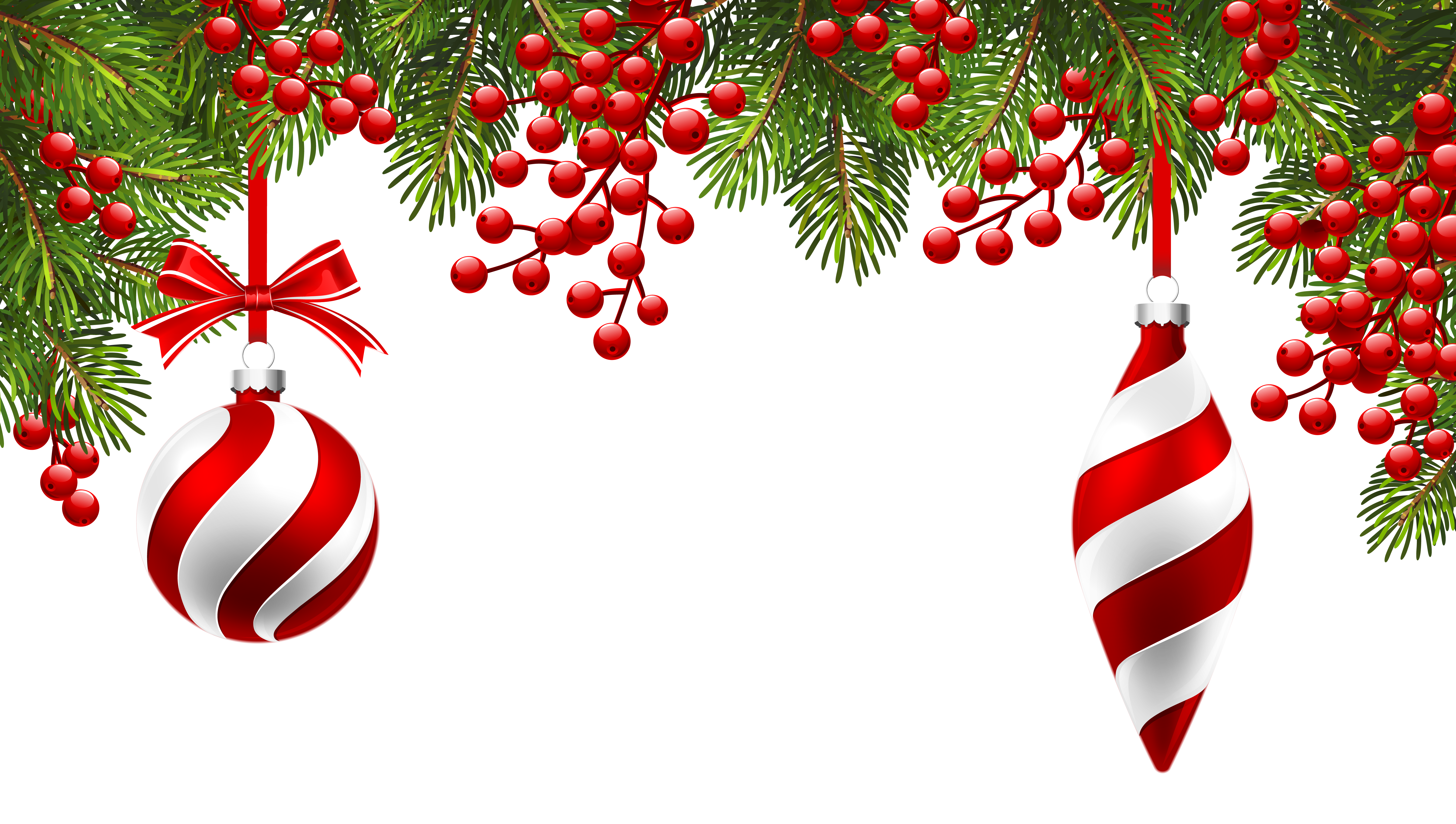 Christmas T Wallpaper Christmas Pine Decoration Png Clipart Image
