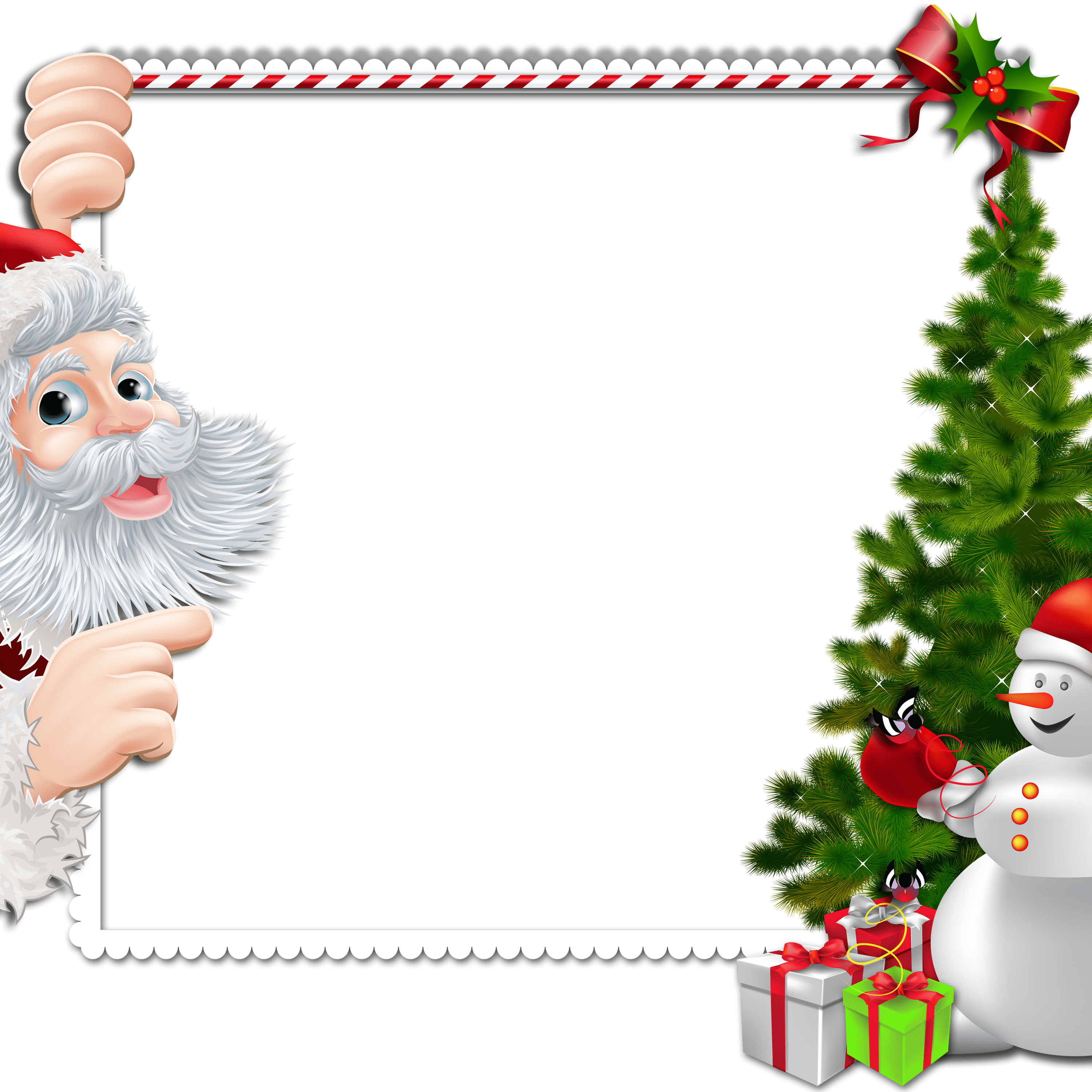 Christmas Santa Claus Picture frame Clip art - Christmas border png