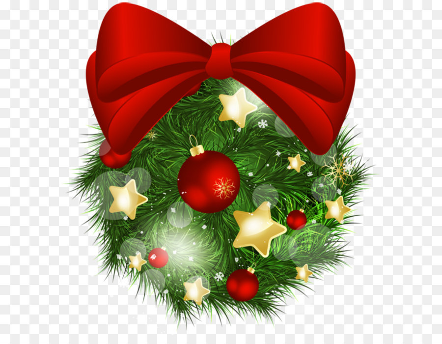 Christmas ornament Clip art - Transparent Christmas Pine Ball with Red Bow PNG Picture png download - 665*710 - Free Transparent Christmas  png Download.