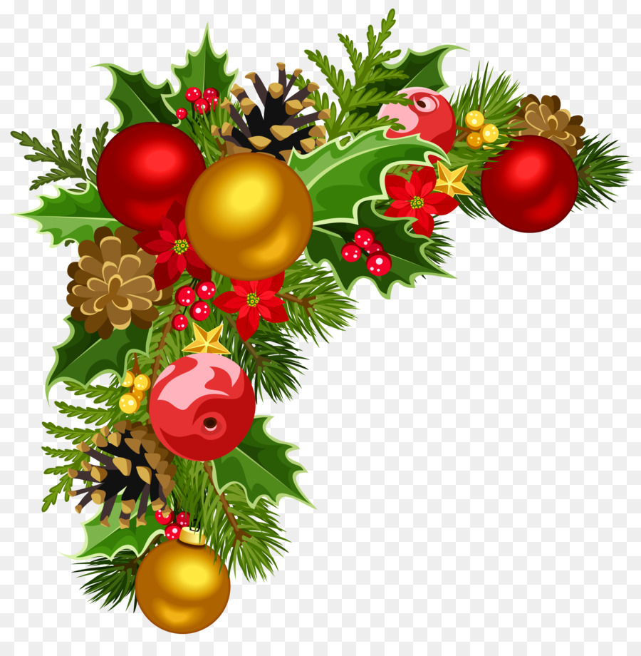 Christmas decoration Christmas ornament Christmas tree Clip art - Corner Christmas Cliparts png download - 3075*3089 - Free Transparent Christmas Decoration png Download.