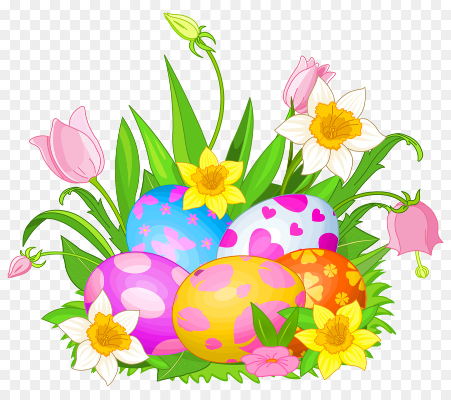 Easter Bunny Clip art - Easter Flowers Cliparts png download - 8684*7622 - Free Transparent Easter Bunny png Download.