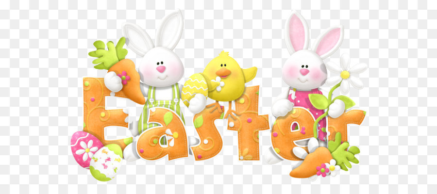 Easter Bunny Clip art - Easter Transparent Cute Text PNG Clipart png download - 1359*809 - Free Transparent Easter Bunny png Download.
