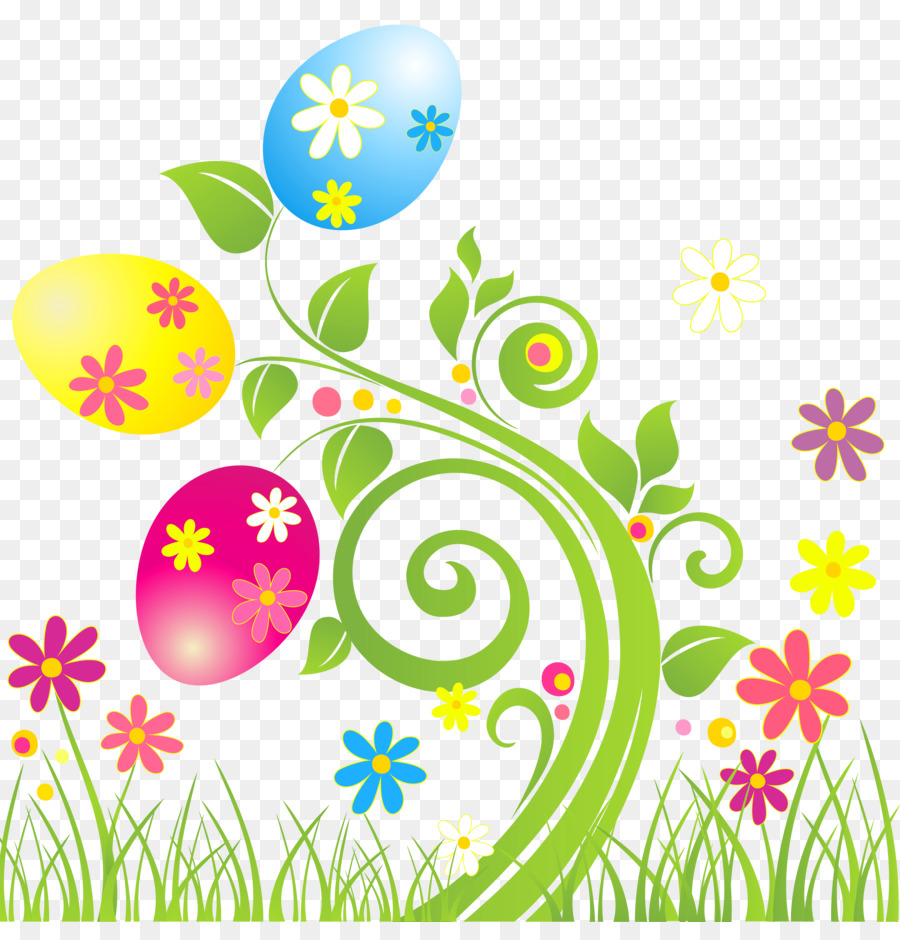 Easter Bunny Flower Easter egg Clip art - Transparent Floral Cliparts png download - 4977*5096 - Free Transparent Easter Bunny png Download.