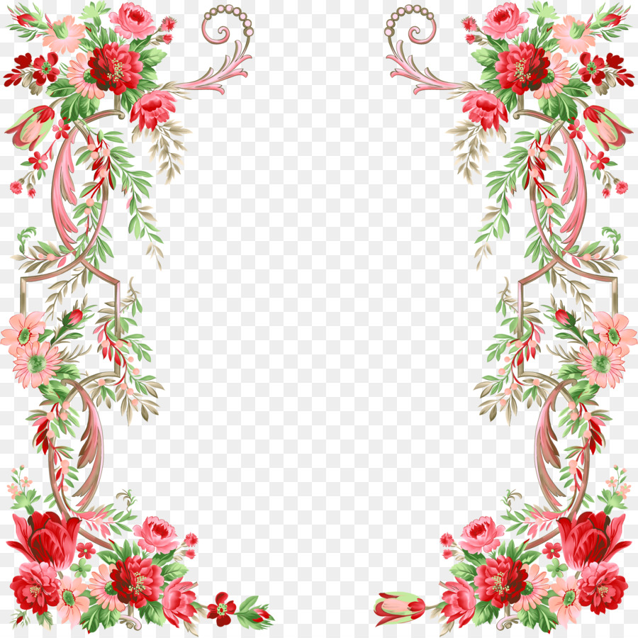 Flower Graphic design - Floral border design png download - 3244*3240 - Free Transparent Flower png Download.
