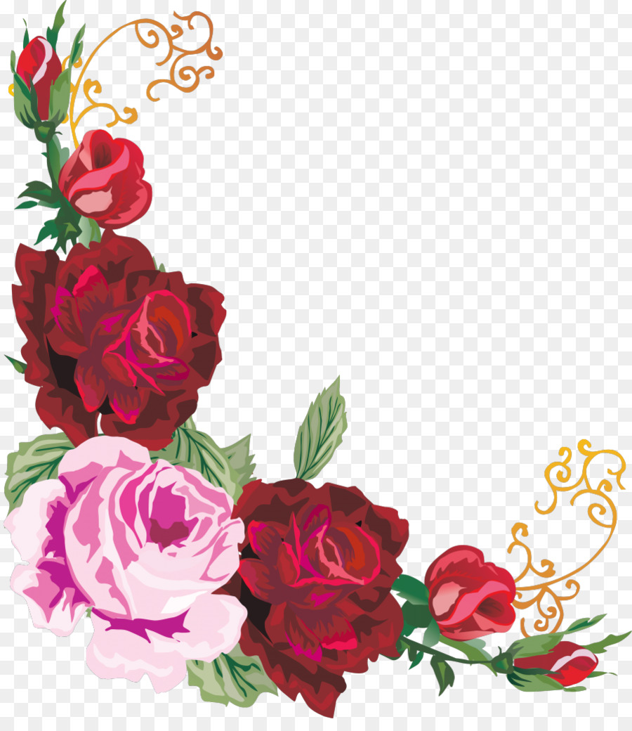 Floral design Flower Clip art - flower border png download - 902*1024
