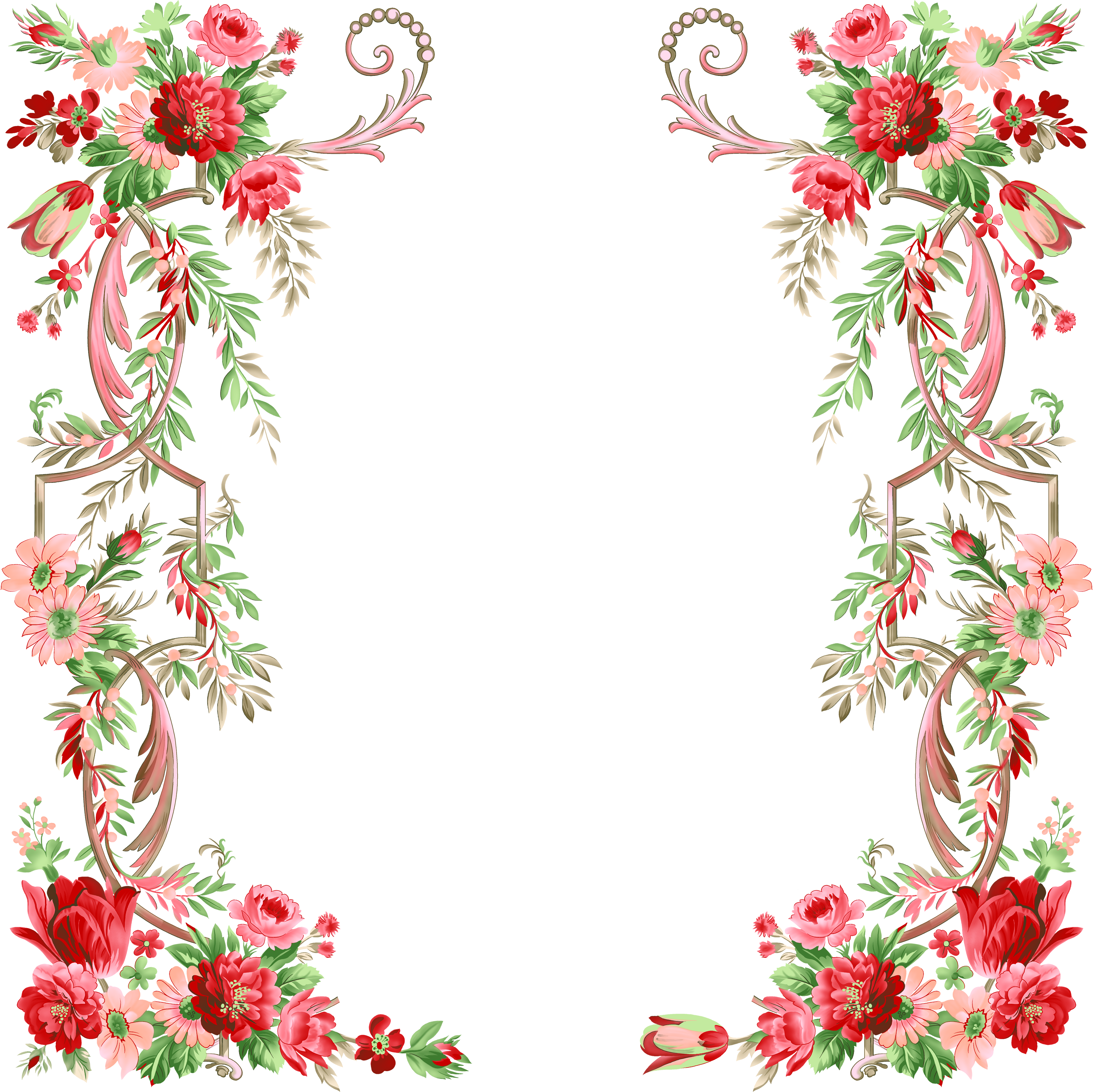 Flower Graphic design - Floral border design png download - 3244*3240