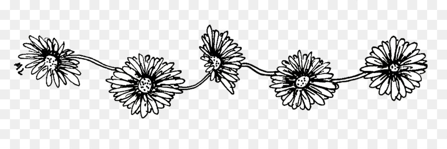 Drawing Common daisy Daisy chain - Girasoles png download - 1078*346 - Free Transparent Drawing png Download.