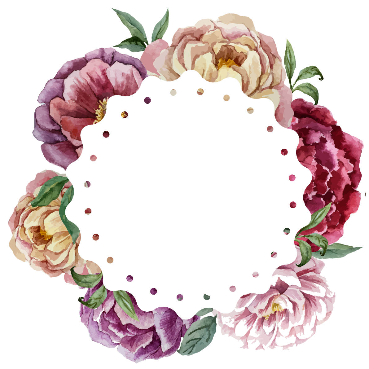 Watercolor Painting Flower Wreath Wedding Colored Ring Flowers Png Download 1191 1191 Free Transparent Watercolor Painting Png Download Clip Art Library