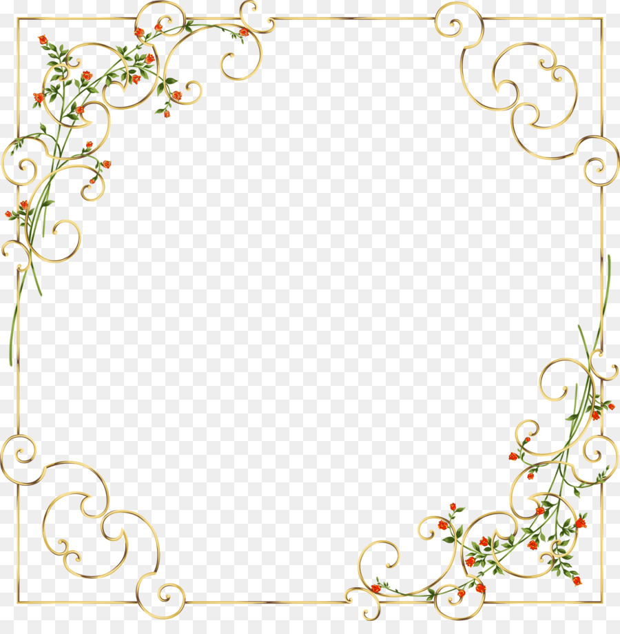 Picture Frames Flower Gold Clip art - Delicate Frame Cliparts png download - 1598*1600 - Free Transparent Picture Frames png Download.