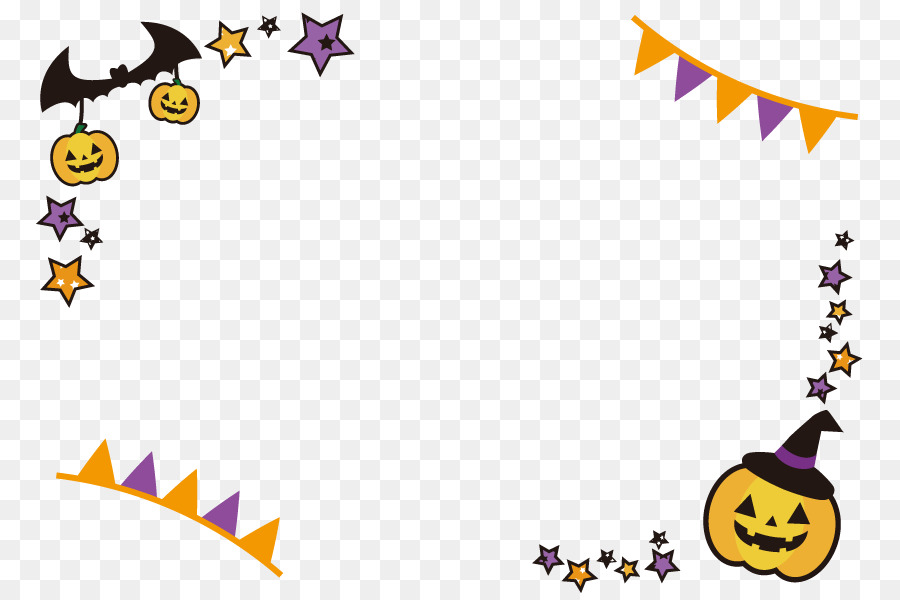 Simple Happy Halloween Transparent PNG Frame.png - others png download - 842*595 - Free Transparent Halloween  png Download.