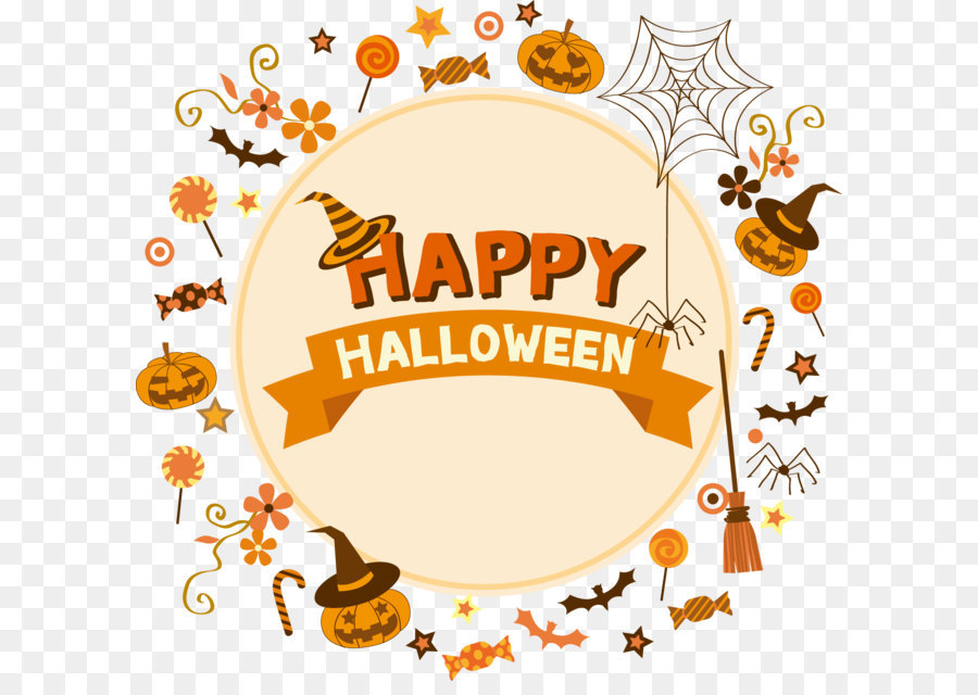 Halloween Poster Clip art - Happy Halloween decorative elements png download - 1513*1459 - Free Transparent Yellow png Download.