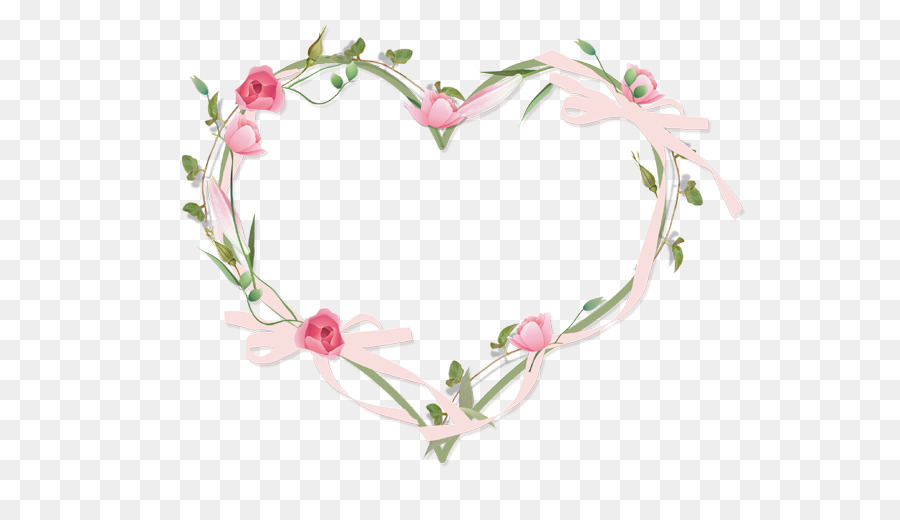 Hearts and Flowers Border Picture Frames Clip art - PNG Transparent Image Frame Heart png download - 600*508 - Free Transparent Hearts And Flowers Border png Download.