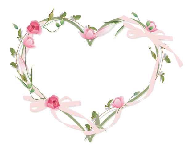 Hearts and Flowers Border Picture Frames Clip art - PNG Transparent