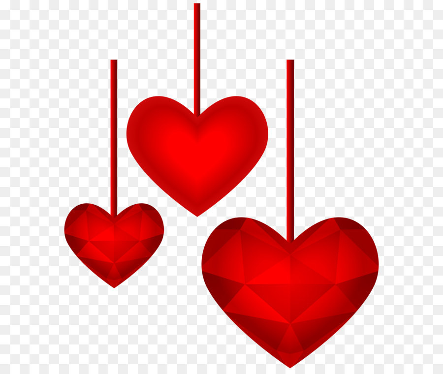 Heart Clip art - Hanging Red Hearts Transparent PNG Image png download - 6890*8000 - Free Transparent Heart png Download.