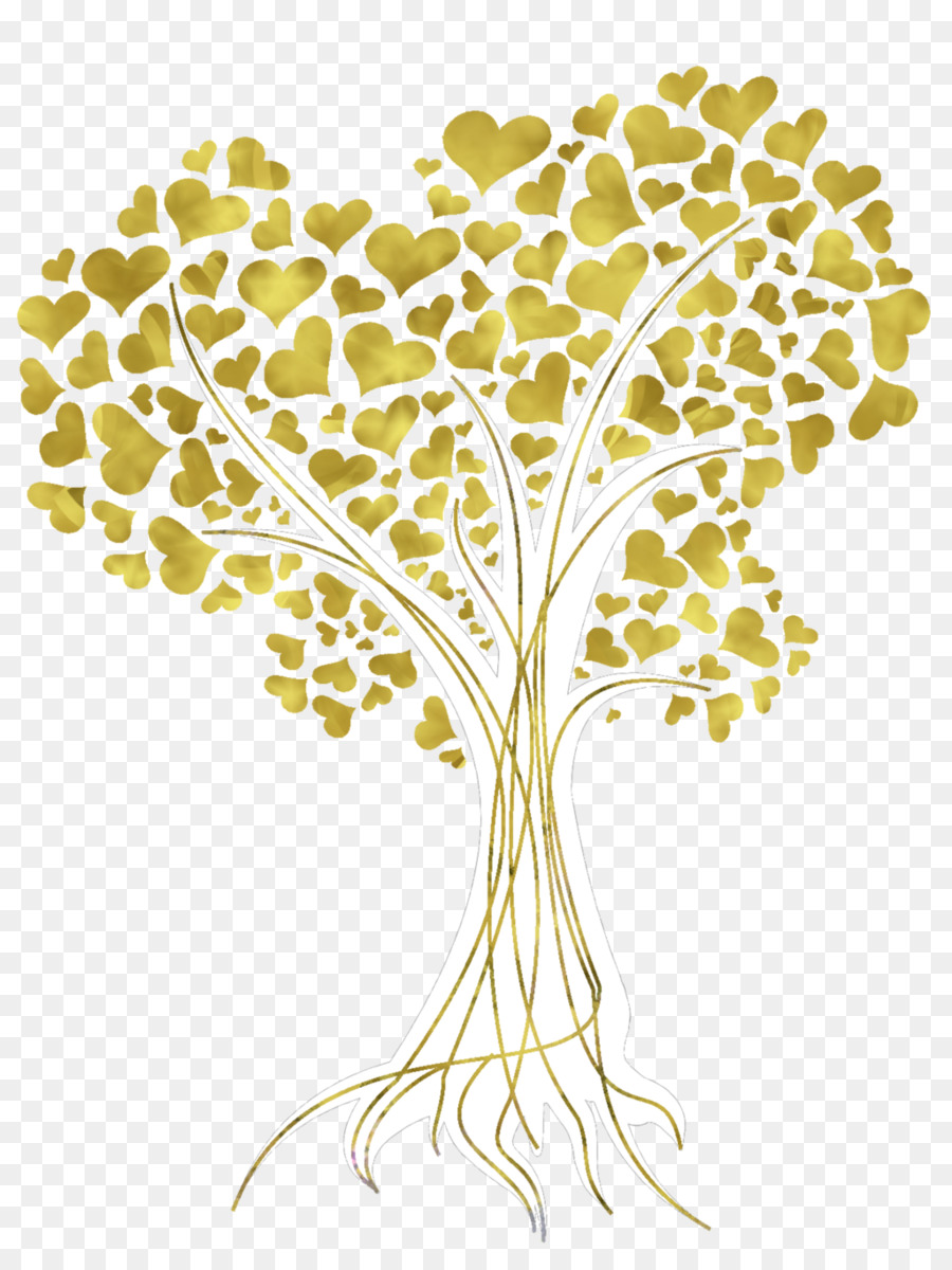 Tree Gold Autumn leaf color Clip art - heart tree png download - 1024*1365 - Free Transparent Tree png Download.