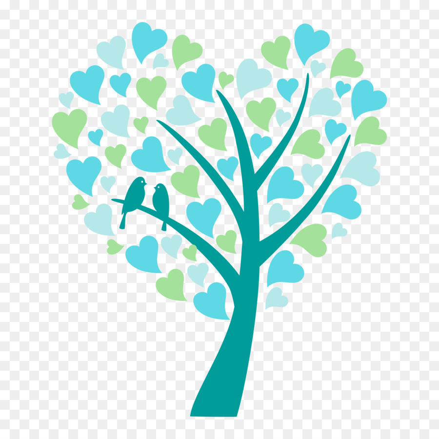 Bird Wedding invitation Tree Heart - heart tree png download - 3500*3500 - Free Transparent Bird png Download.