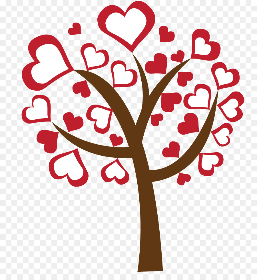 Heart Tree Valentines Day Root Clip art - Hearts Tree Cliparts png download - 873*975 - Free Transparent  png Download.