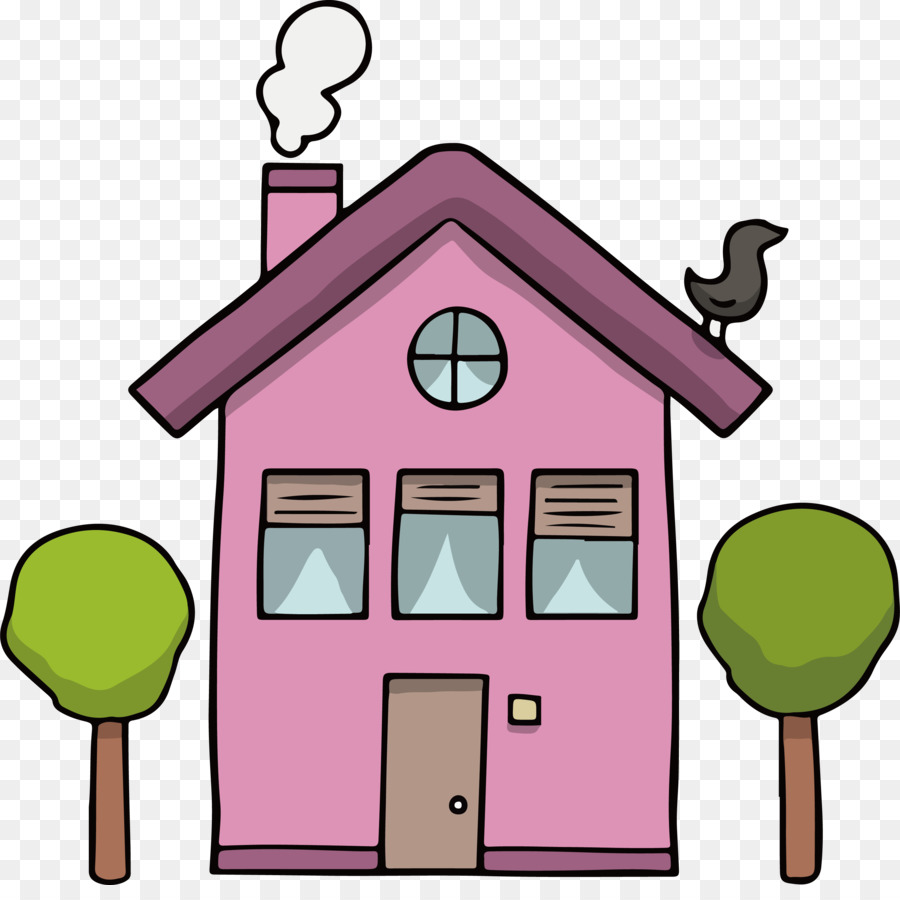House Clip art - Lovely purple little house png download - 3101*3049 - Free Transparent House png Download.
