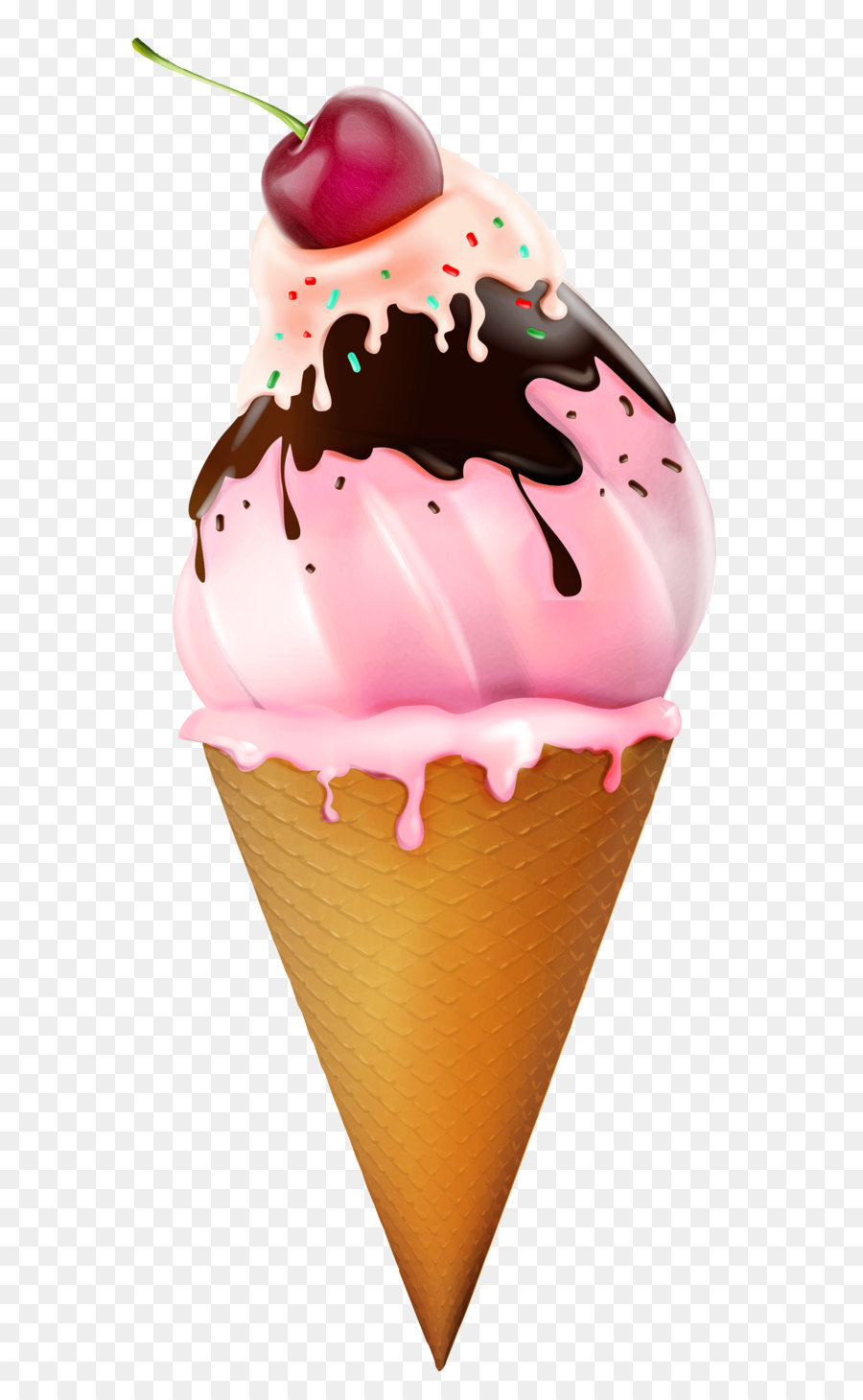 Ice cream cone Sundae Clip art - Transparent Ice Cream Cone Picture Clipart png download - 1724*3831 - Free Transparent Ice Cream png Download.