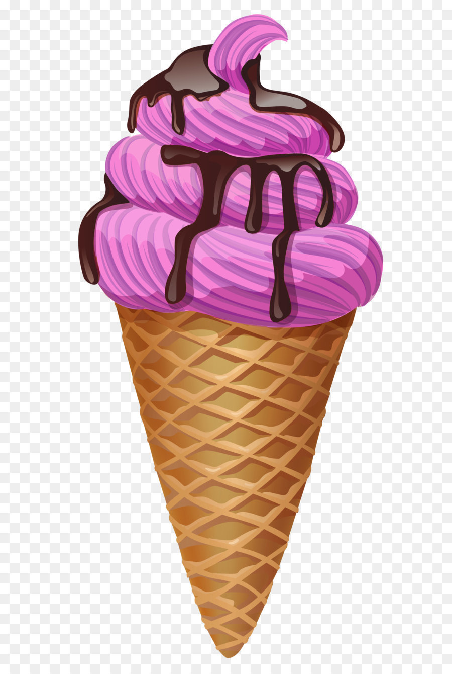 Ice cream cone Chocolate ice cream Sundae - Transparent Pink Ice Cream Cone Picture png download - 1715*3497 - Free Transparent Ice Cream png Download.