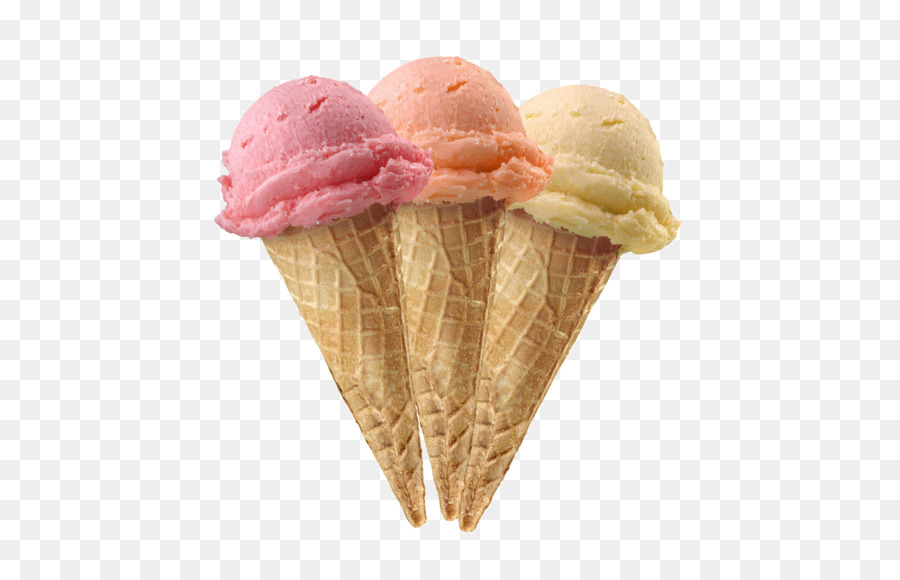 Ice cream cone Milk - Three cones png download - 600*575 - Free Transparent Ice Cream png Download.