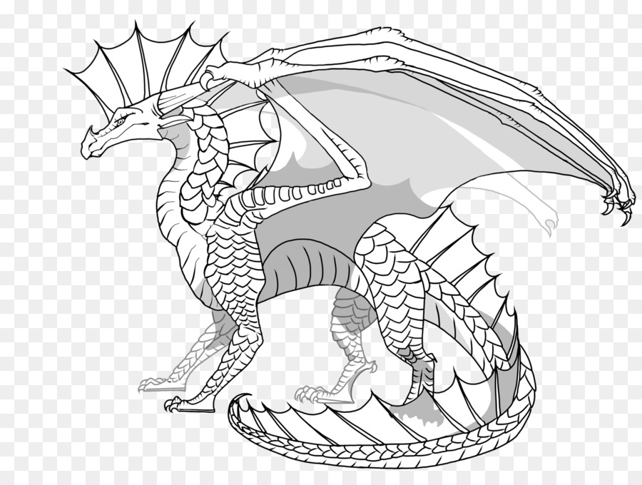 Line art Dragon Character Legendary creature - buffalo wings png download - 2000*1494 - Free Transparent Line Art png Download.