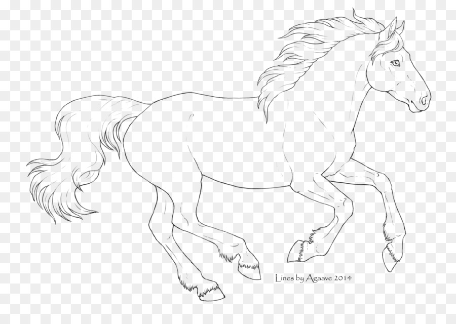 Line art Horse Pony Drawing - Lineart png download - 1280*905 - Free Transparent Line Art png Download.