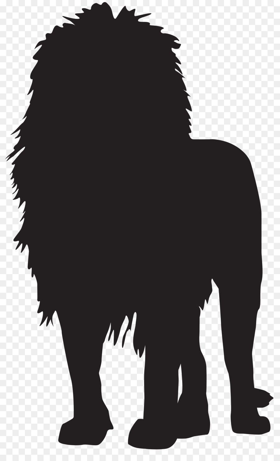 White lion Silhouette Clip art - Transparent Lion Cliparts png download - 4930*8000 - Free Transparent Lion png Download.