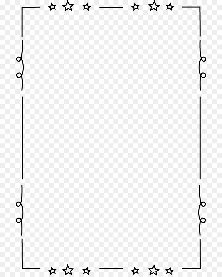 Black and white Line Angle Point - Cute Border Cliparts png download - 772*1115 - Free Transparent Black And White png Download.