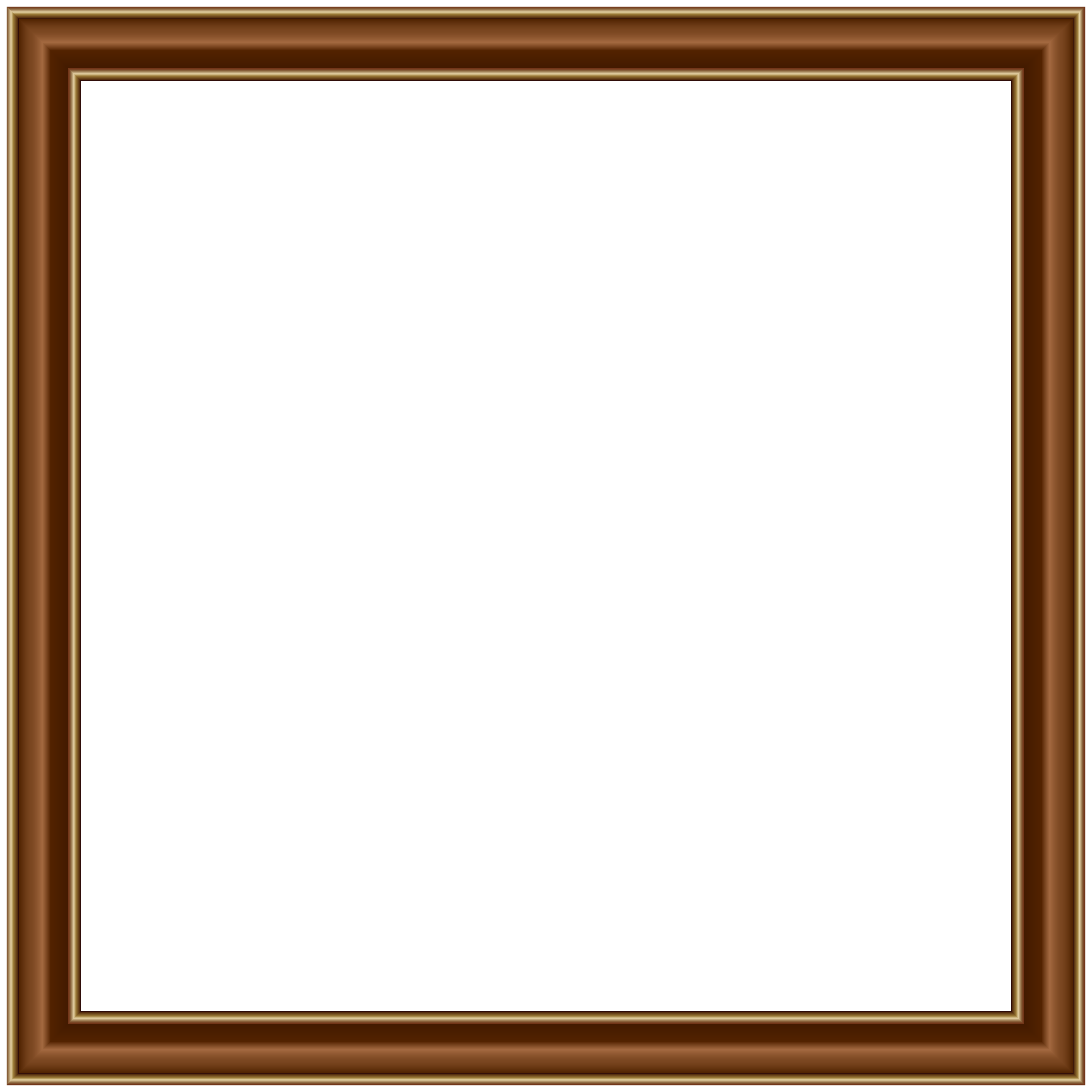 Square Picture frame Area Board game Pattern - Brown Gold Border Frame
