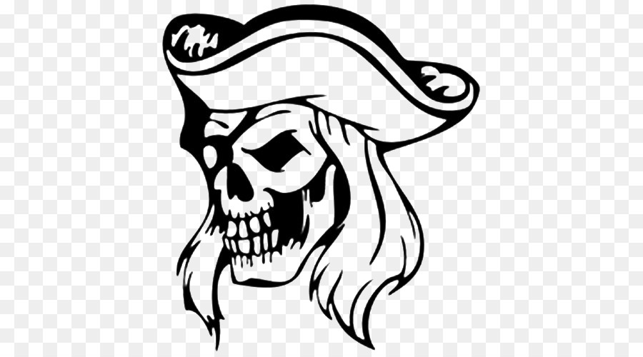 Pirate Skull Sticker Coloring book Decal - pirate png download - 500*500 - Free Transparent Pirate png Download.